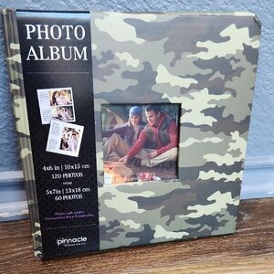 NWT Green Camo Photo Album 120 or 60 Photos